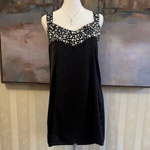 Show Me Your Mumu Pamela Mini Dress Black With Jewels/ Rhinestones NWT